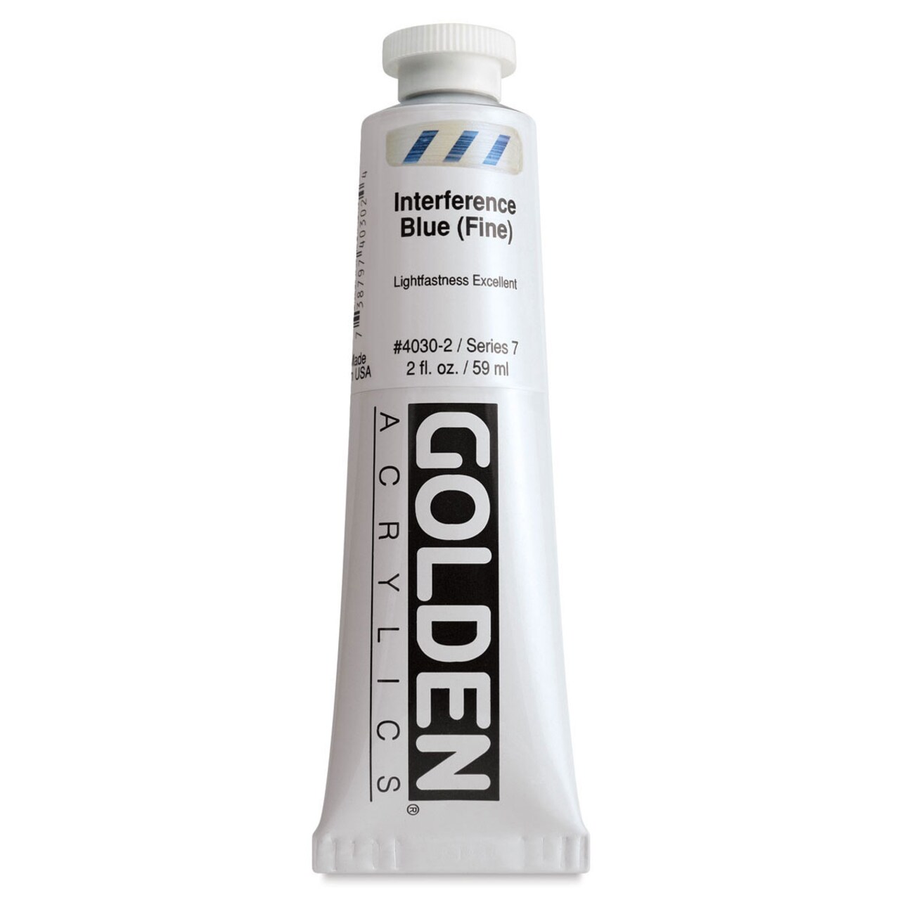 Golden Heavy Body Artist Acrylics - Interference Blue (Fine), 2 oz Tube